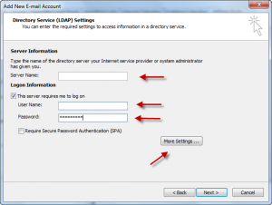 Outlook Zimbra LDAP 03